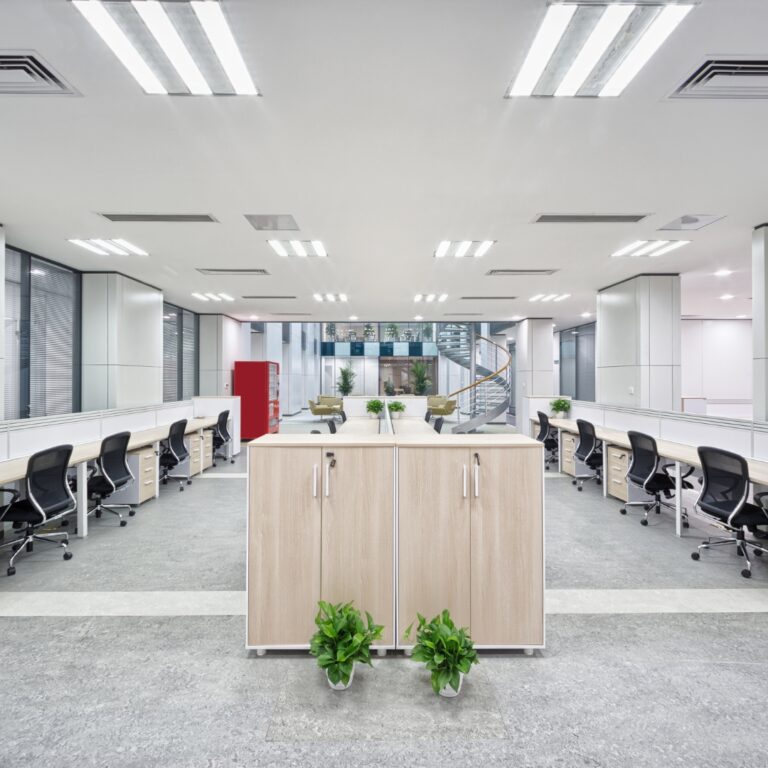 Modern office space with recurring cleaning services